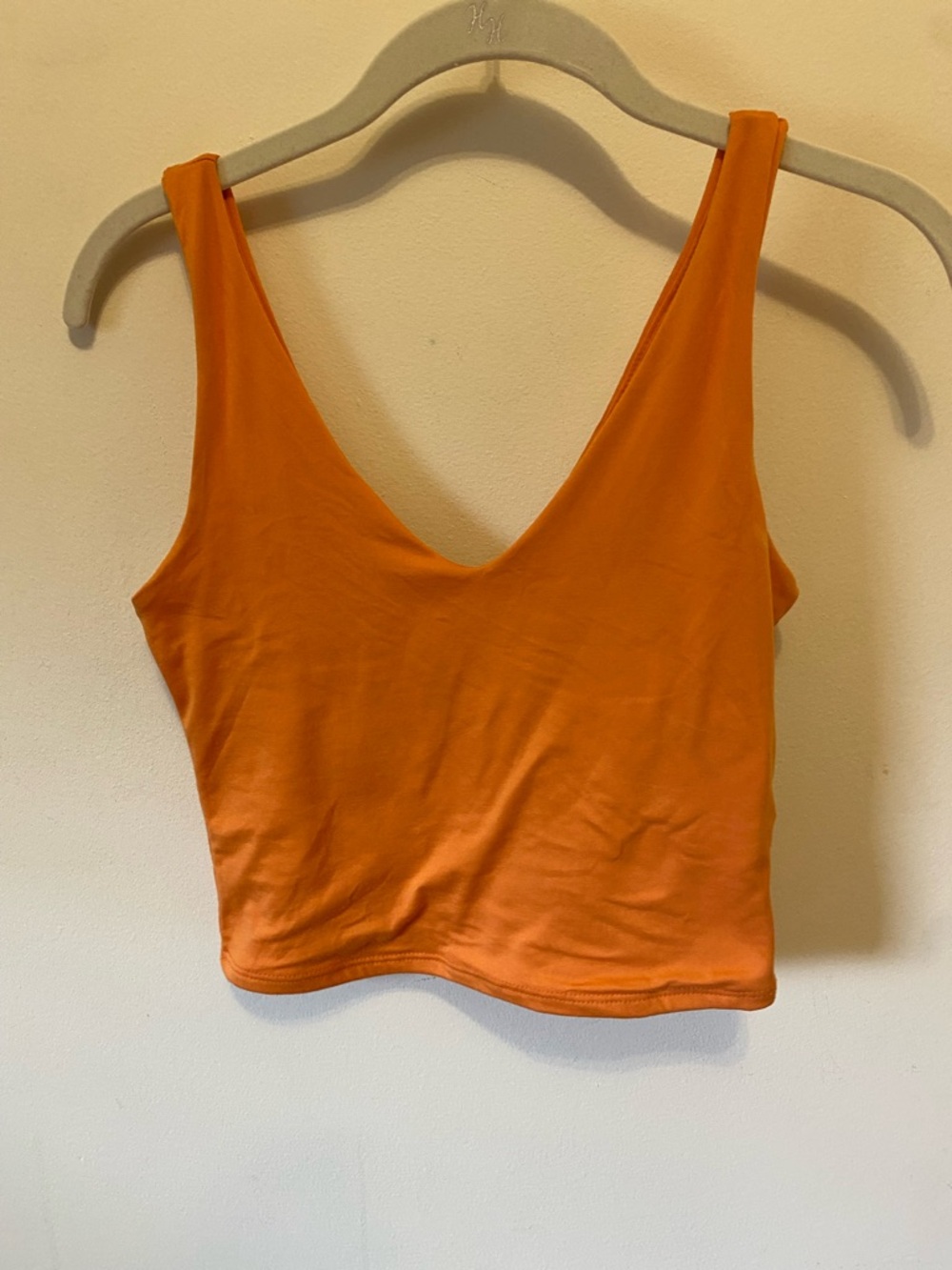 Sincerely Jules fully lined orange sleeveless crop top tank